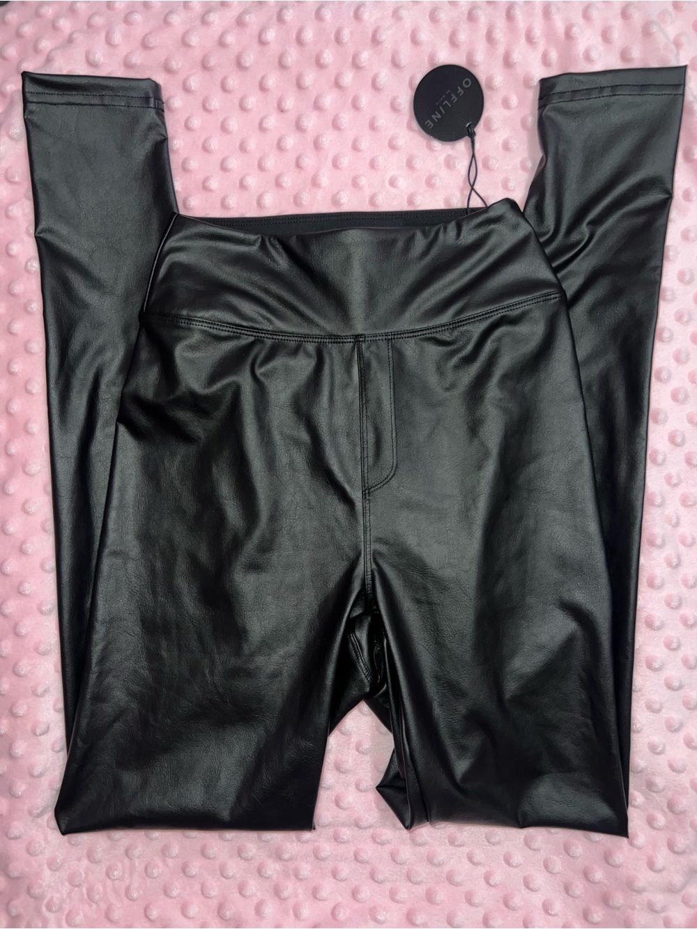 Offline by Aerie real luxe high rise Black Faux Leather Leggings